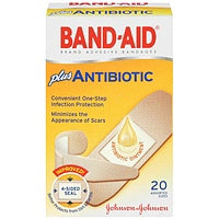 BAND-AID ADHESIVE BANDAGES ANTIBIOTIC ASSORTED 20 CT