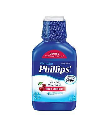 Phillips Milk Of Magnesia Liquid Magnesium Laxative, Wild Cherry, 26 oz