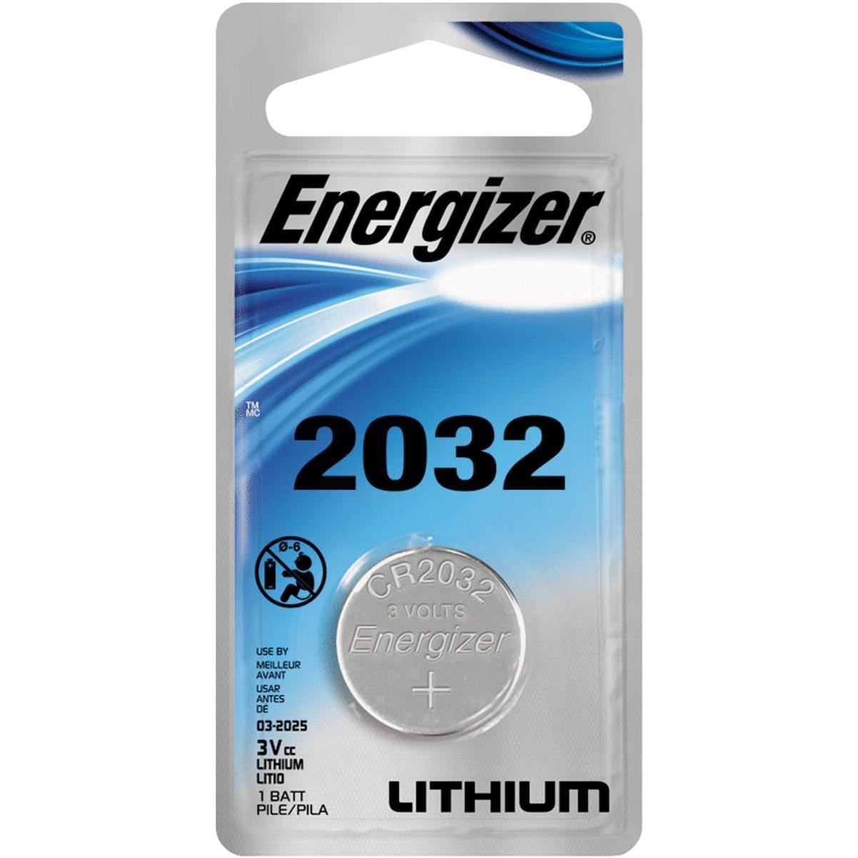 Energizer CR2032 Battery Lithium 2032 Button Cell 3V Coin Watch Pack