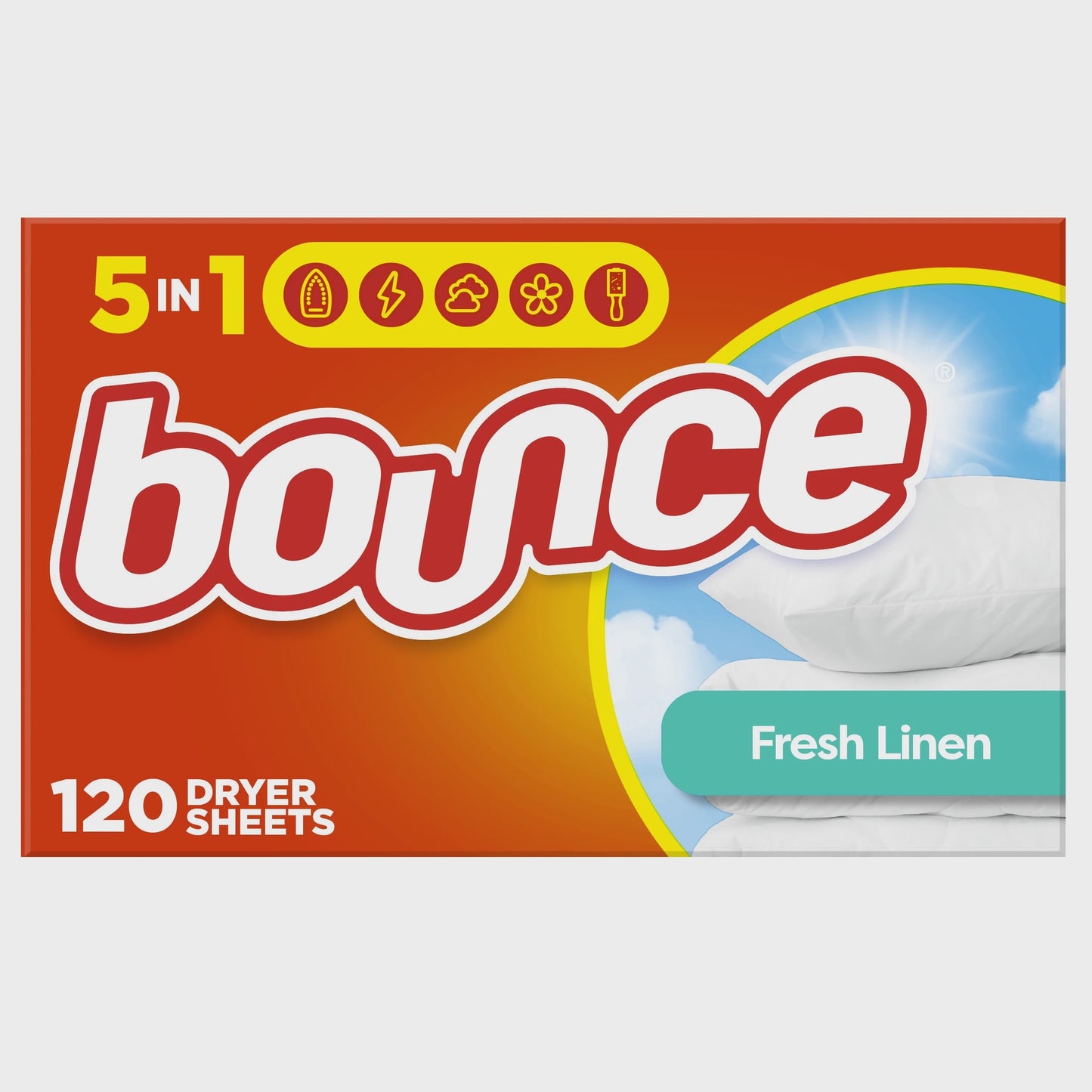 Bounce Fresh Linen Scented Fabric Softener Dryer Sheets, 120 Count