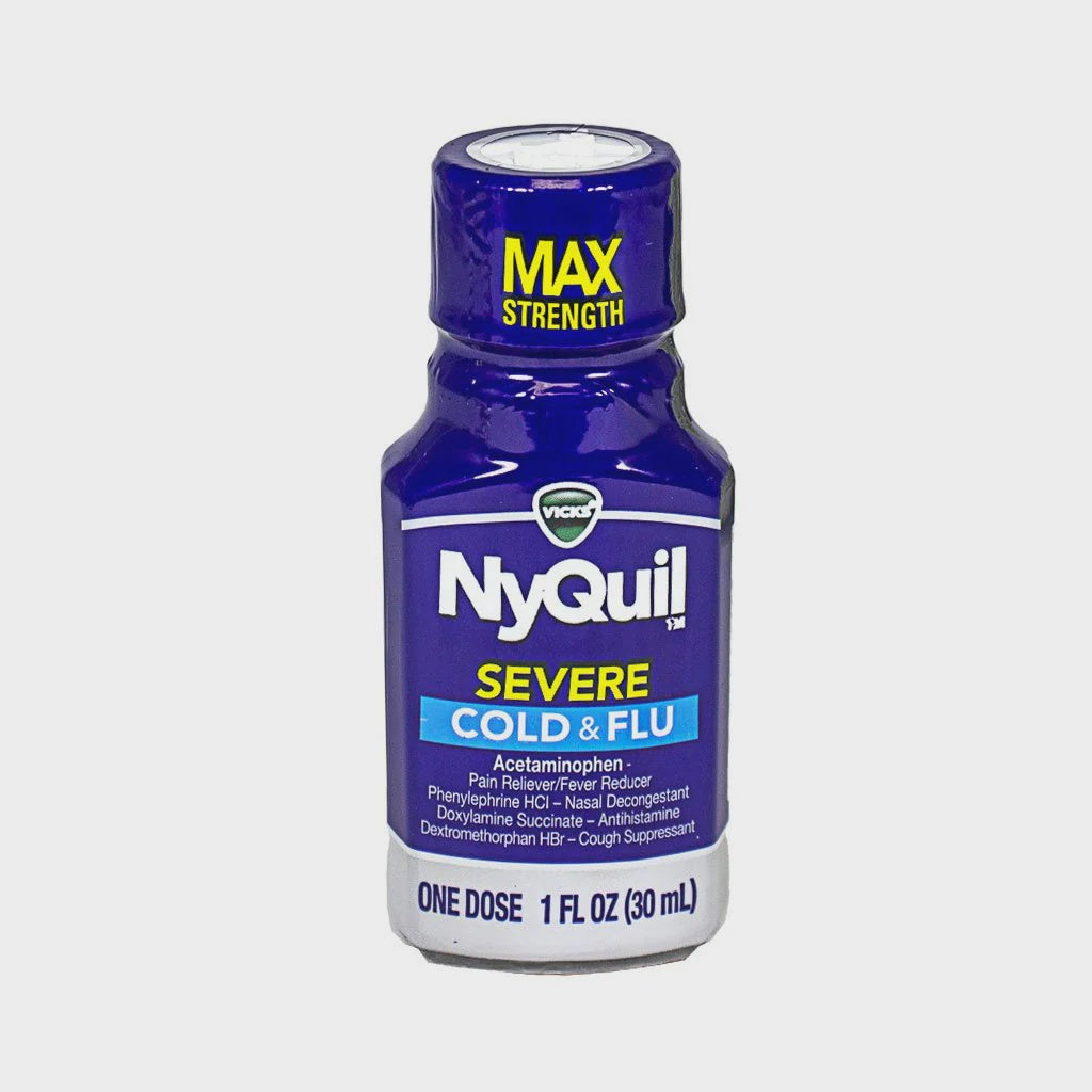 Vicks NyQuil Nighttime Cold & Flu Relief, Original Flavor, Travel Size 1 fl oz