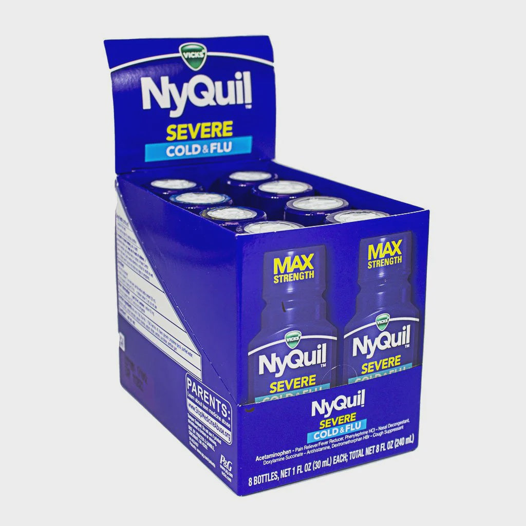 Vicks NyQuil Nighttime Cold & Flu Relief, Original Flavor, Travel Size 1 fl oz