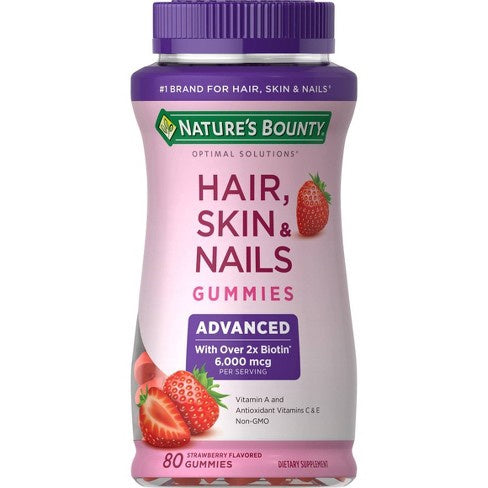 NATURES BOUNTY HAIR SKIN NAIKS GUMMIES 6,000MCG