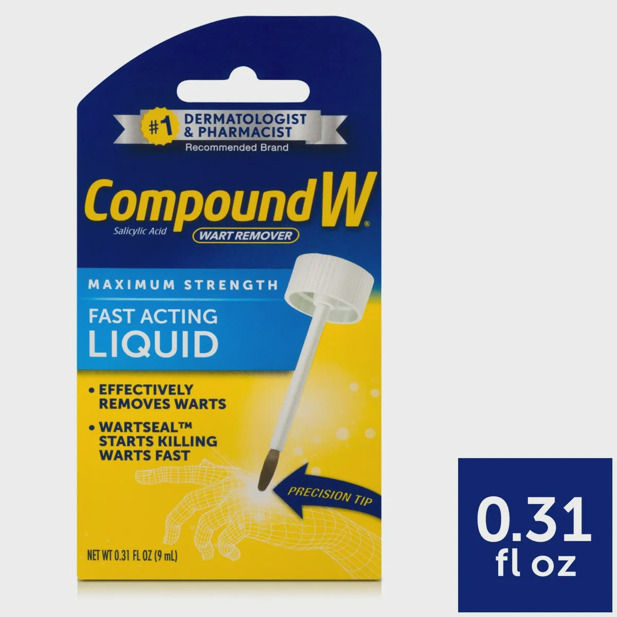 Compound W Maximum Strength Fast Acting Liquid Wart Remover, 0.31 Fl Oz