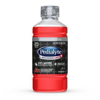 Pedialyte Advancedcare Plus Electrolyte Solution - Chilled Cherry Pomegranate - 33.8 Fl Oz
