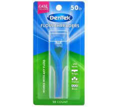 Dentek Floss Threaders for Braces, Bridges, and Implants of 50CT