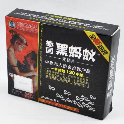 德国黑蚂蚁生精片GERMAN BLACK ANT 2000 MG*6 PILLS