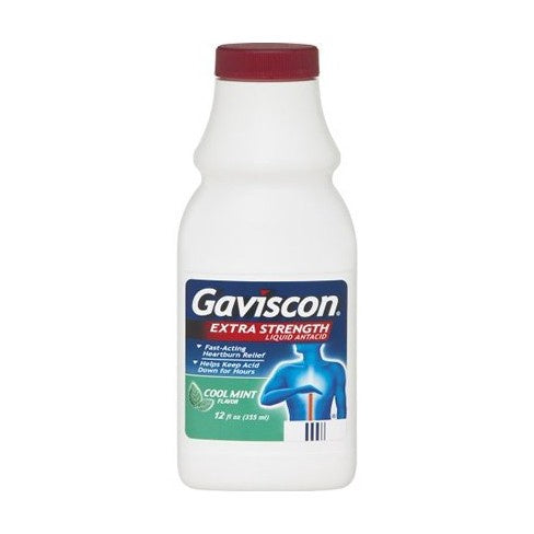 Gaviscon Extra Strength Antacid Liquid - Cool Mint 12oz