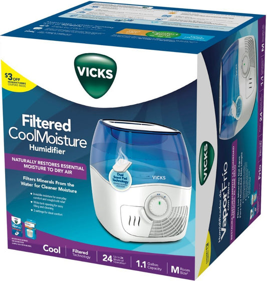 Vicks Filtered Cool Moisture Humidifier - White