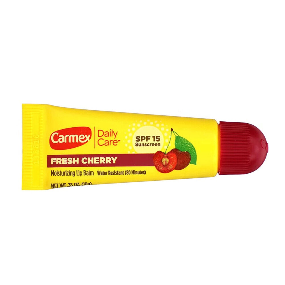Carmex Daily Care Moisturizing Lip Balm Tube. Soothing. Fresh Cherry. 0.35 oz