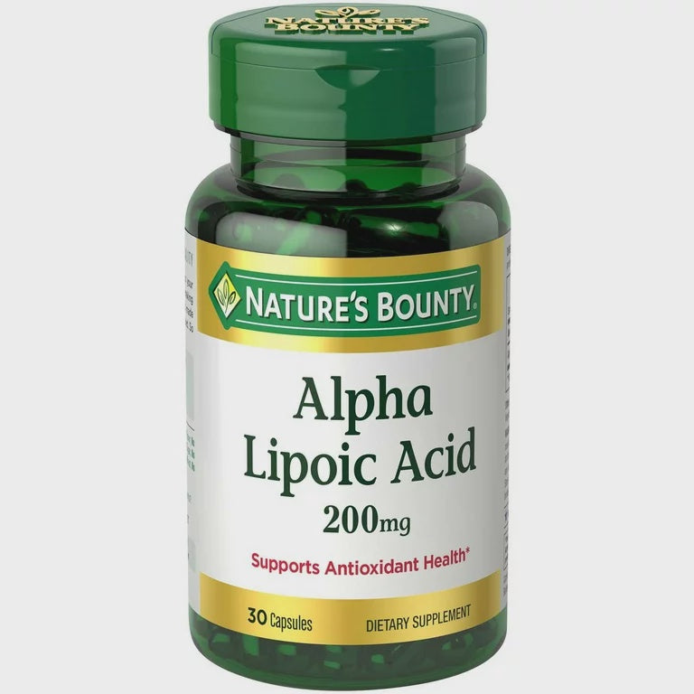 Nature's Bounty Alpha Lipoic Acid 200 mg Dietary Supplement 30 Capsules