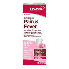 *Leader Childrens Pain and Fever Liquid, Bubblegum, 4 Oz