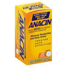 ANACIN ASPIRIN WITH CAFFEINE 100 COATED TABLETS