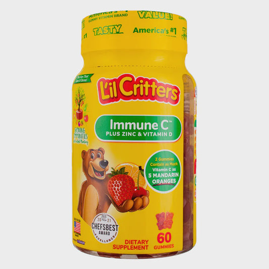 L'il Critters Immune C Gummy Bears, Plus Zinc & Echinacea, Assorted Fruit - 60 count