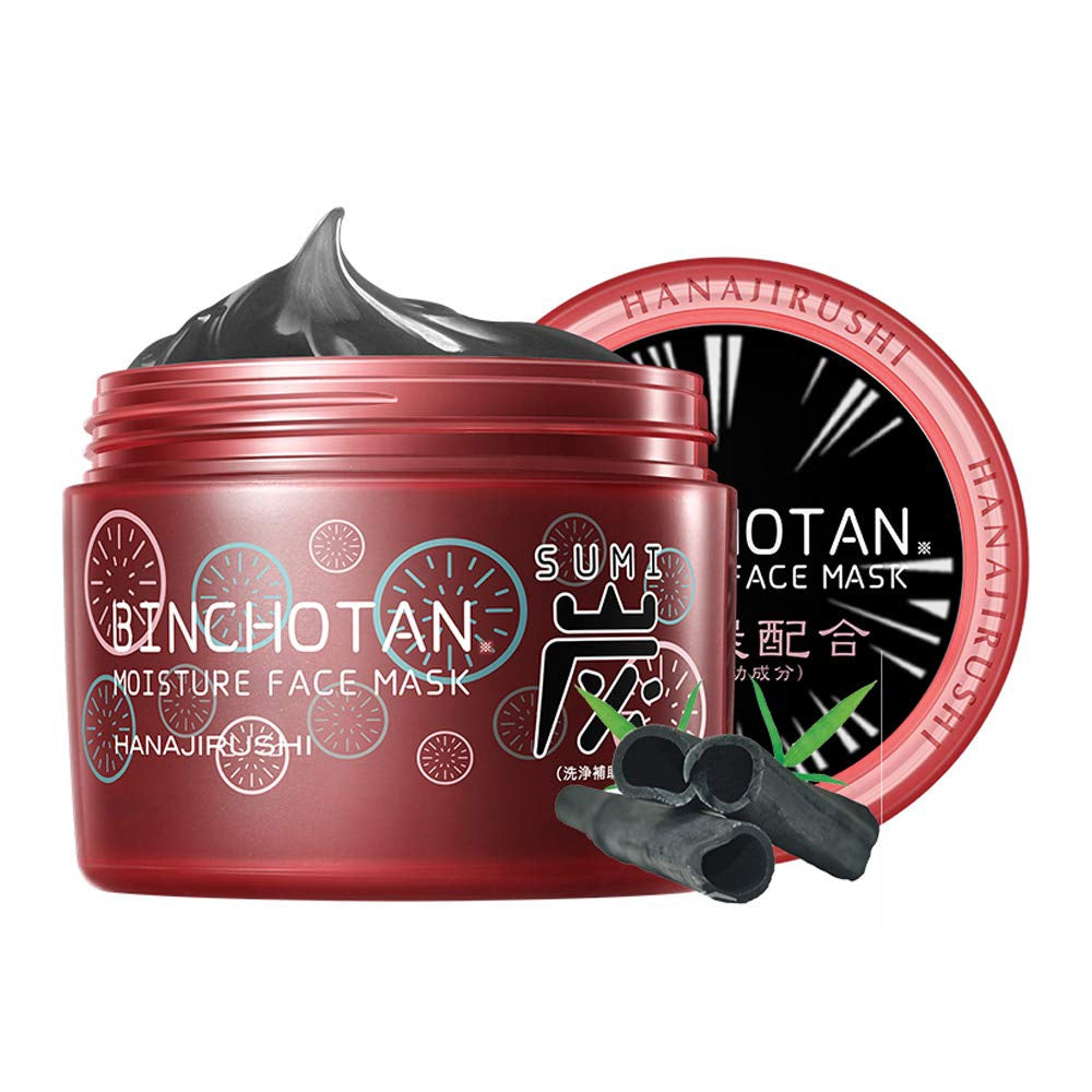 花印日本备长炭面膜收缩毛孔改善黑头粉刺面膜BINCHOTAN MOISTURE FACE MASK 220g