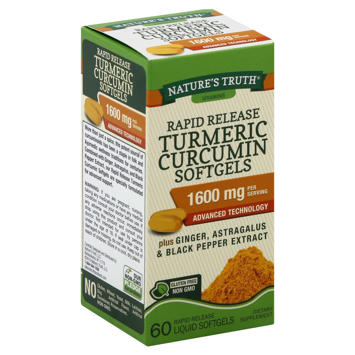 NATURE'S TRUTH TURMERIC CURCUMIN 1600mg