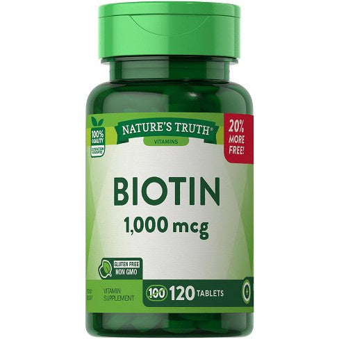 Natures Truth Biotin, 1000 mcg, Tablets, Natural Berry Flavor,120ea |