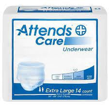 Attends Adult Underwear Moderate XL-Extra Large 58"-68" APV40 14 Count