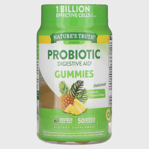 Nature's Truth Probiotic Digestive Aid Gummies Natural Tropical - 50 Vegan Gummies, 50 Count