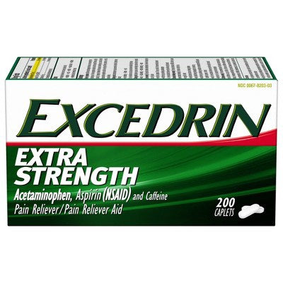 Excedrin Extra Strength Pain Reliever, Caplets - 200 count