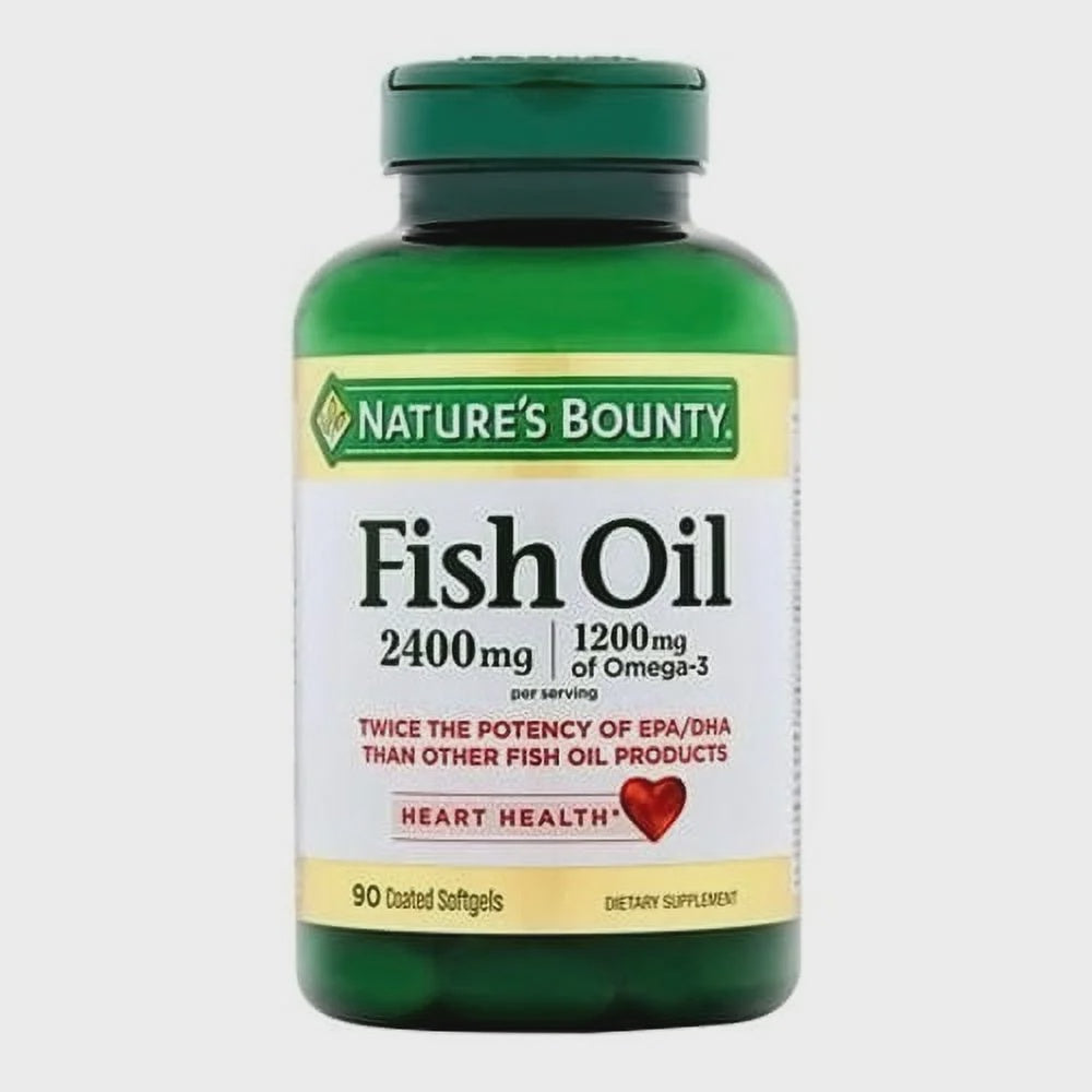 Natures Bounty Odorless Fish Oil Double Strength Omega 3 And 6 Liquid Soft Gels, 90 Ea