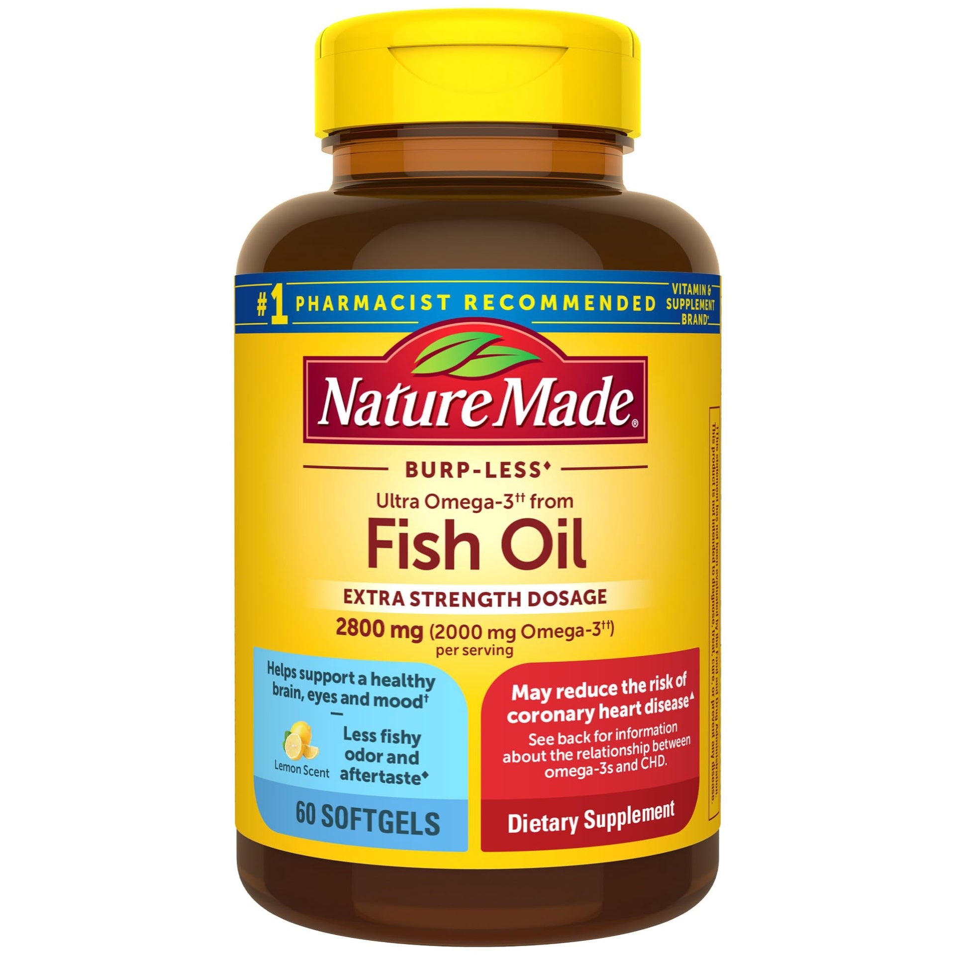 Nature Made Ultra Omega-3 from Fish Oil Extra Strength -- 2800 mg - 60 Softgels