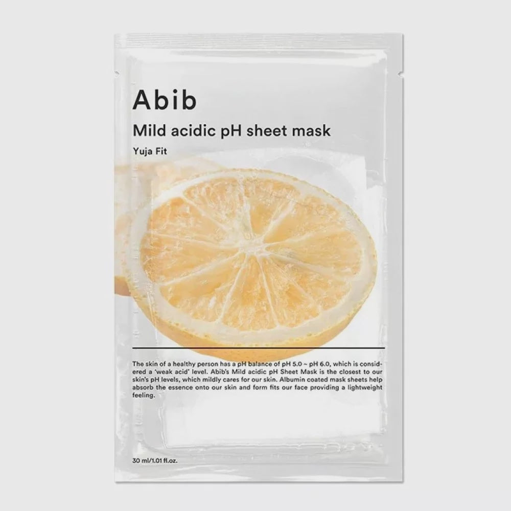 韩国ABIB阿彼芙 PH弱酸性柚子面膜 美白焕亮 抗氧抗初老 10片Mild Acidic pH Sheet Mask Yuja Fit - 1 Sheet