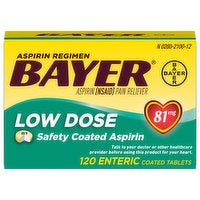 BAYER ASPIRIN 81MG ENTERIC COATED TABLETS 120 CT