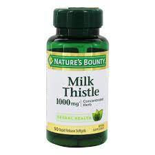 Natures Bounty Milk Thistle, 1000 mg, Rapid Release Softgels,50ea