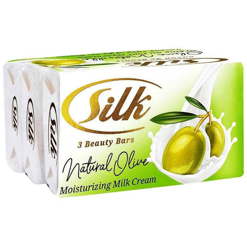 Silk Olive Natural Green Soap - 3 Pack