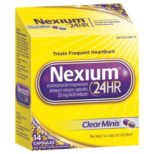 Nexium 24 HOUR 20MG Clear Minis CAPSULES 14 CT