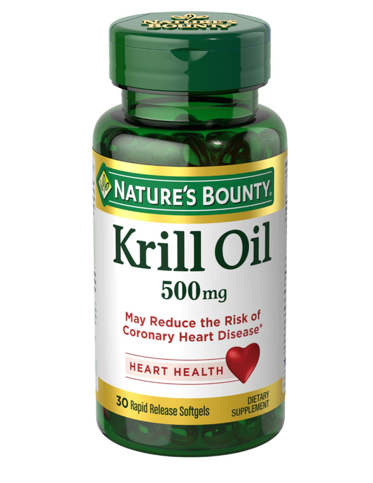 NATURE'S BOUNTY KRILL OIL 500MG OMEGA-3 RED 30 CT