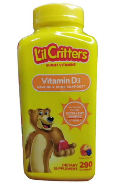 LIL CRITTERS GUMMY VITAMIN D3 290 gummies