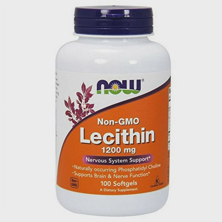 NOW lecithin 1200 mg Non-GOM 100 softgels