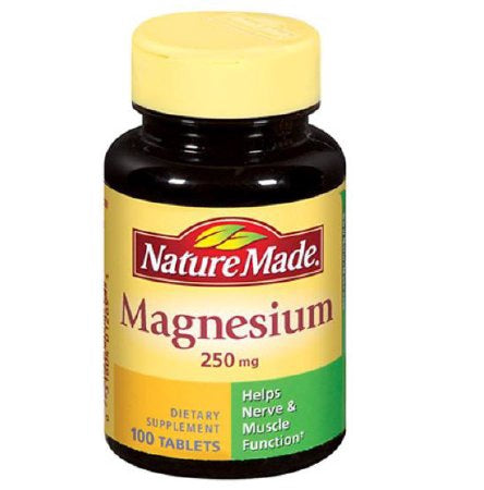 Nature Made Magnesium Oxide 100 Tablets 250 mg