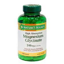 Nature's Bounty Magnesium Glycinate 240 mg, 180 Capsules