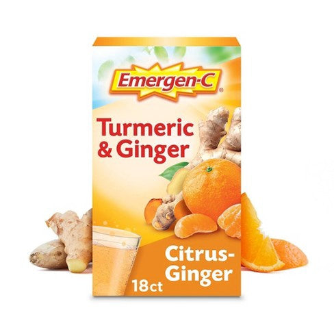 Emergen-C Turmeric & Ginger Powder - Citrus-Ginger - 18ct