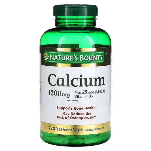 Nature's Bounty Calcium Plus Vitamin D3 1200mg Rapid Release Softgels - 220 ct