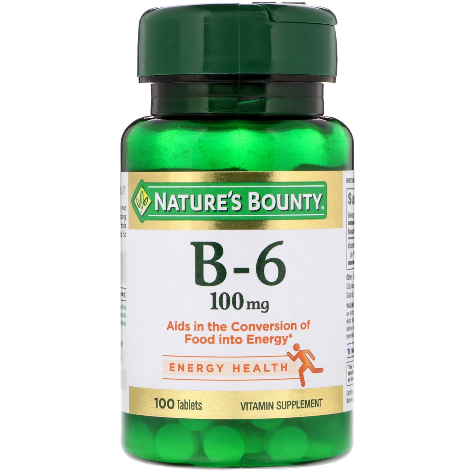 Nature's Bounty B-6 100Mg Tablets 100 Ct