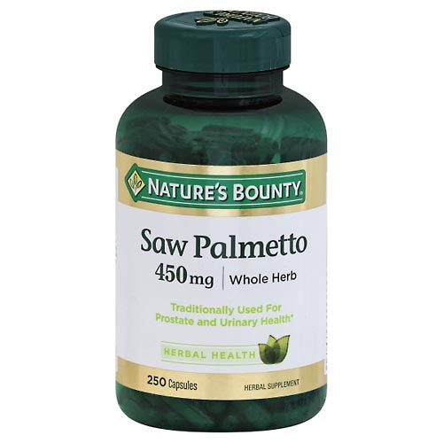 Natures Bounty Saw Palmetto, 450 mg, Capsule,250ea
