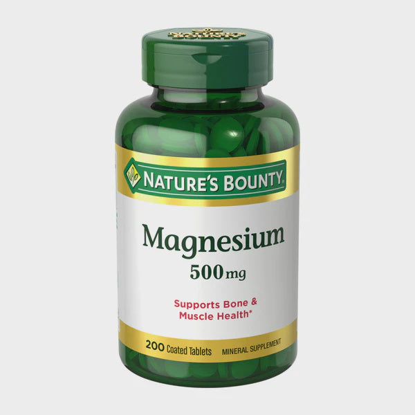 Nature's Bounty Mineral Magnesium Coated Tablets, 500 mg, 200 Ct
