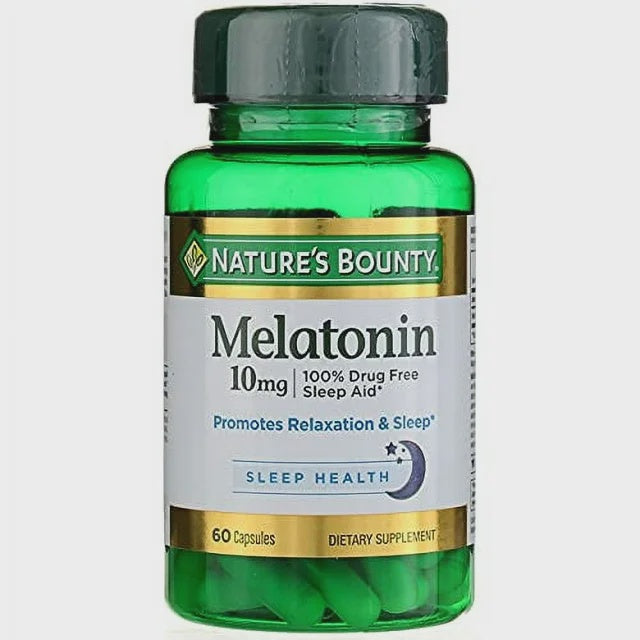 NATURE'S BOUNTY MELATONIN 10MG MAX STRENGTH CAPSULES 60 CT