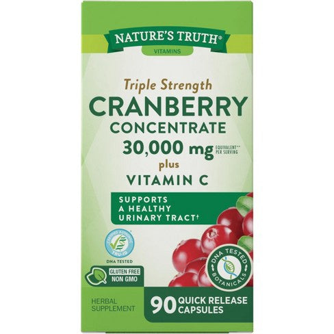 Nature's Truth Cranberry (30,000 Mg) + Vitamin C | 90 Capsules