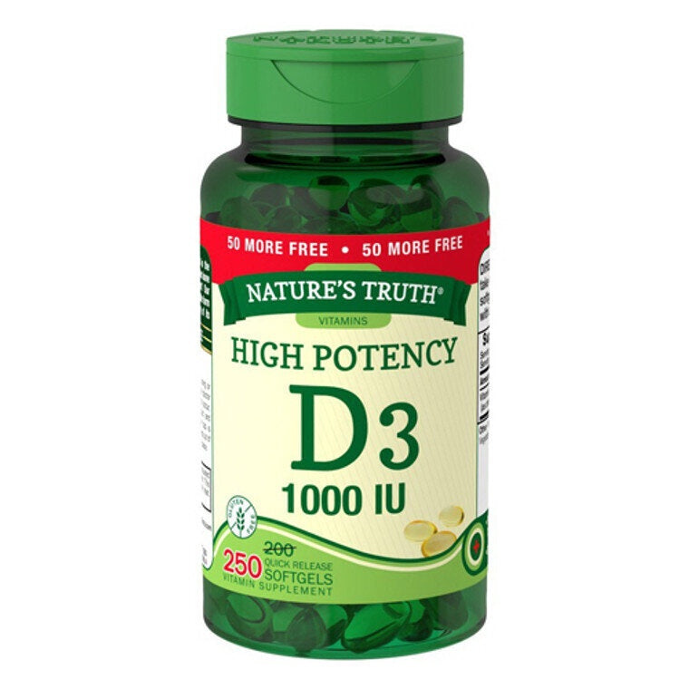 Nature's Truth Vitamin D3 1,000IU Quick Release Softgels 250ct