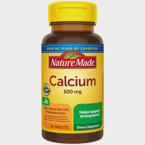 Nature Made Calcium Plus Vitamin D3 -- 600 mg - 60 Tablets