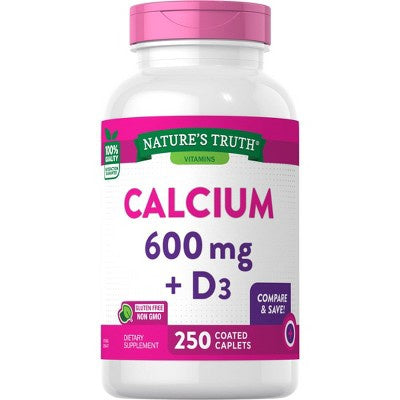 Nature's Truth Calcium 600mg with Vitamin D3 | 250 TabletsNA