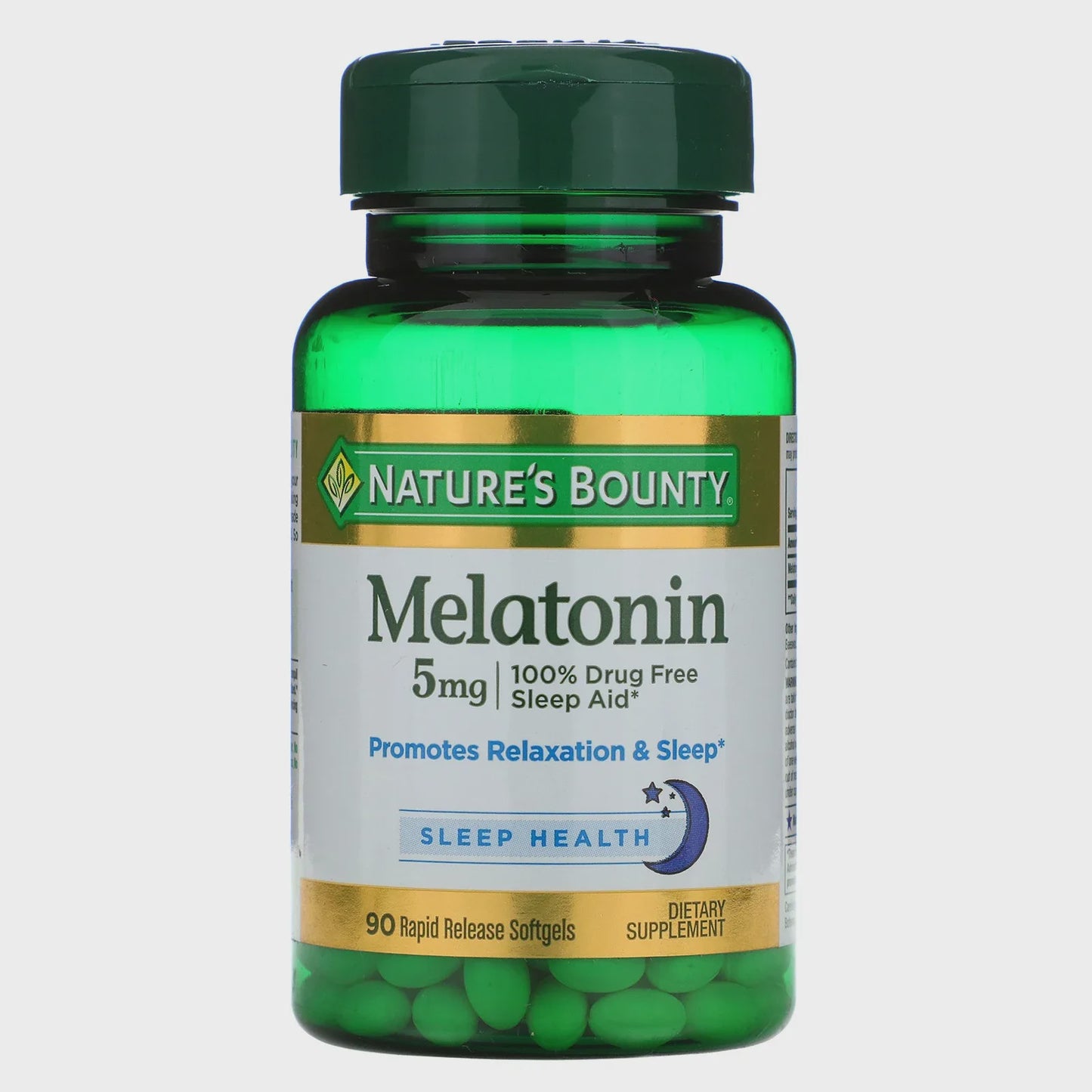 Nature's Bounty Melatonin 5 mg Super Strength- 90 Softgels