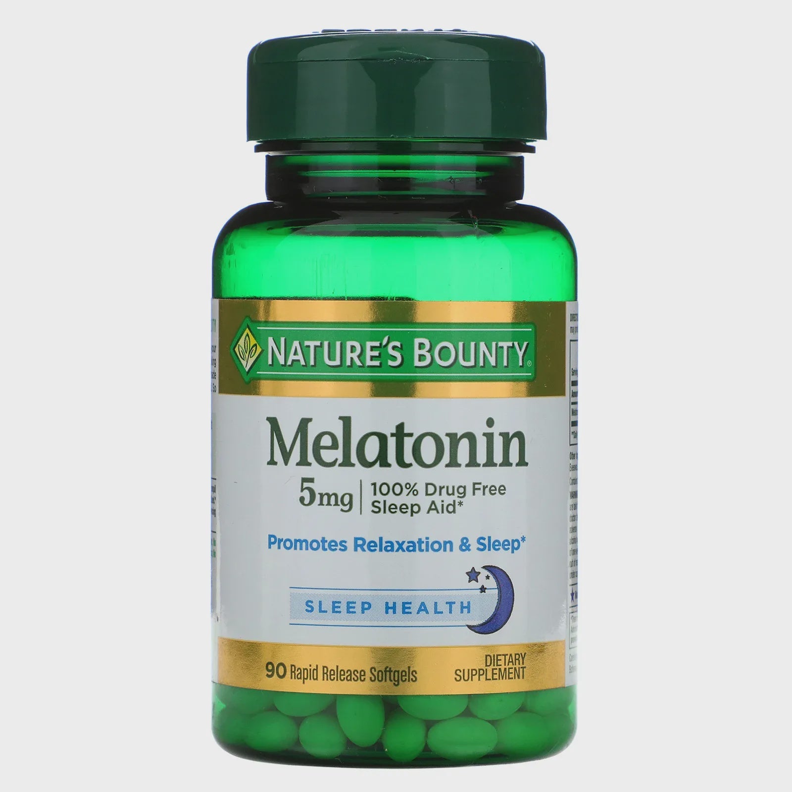 Nature's Bounty Melatonin 5 mg Super Strength- 90 Softgels