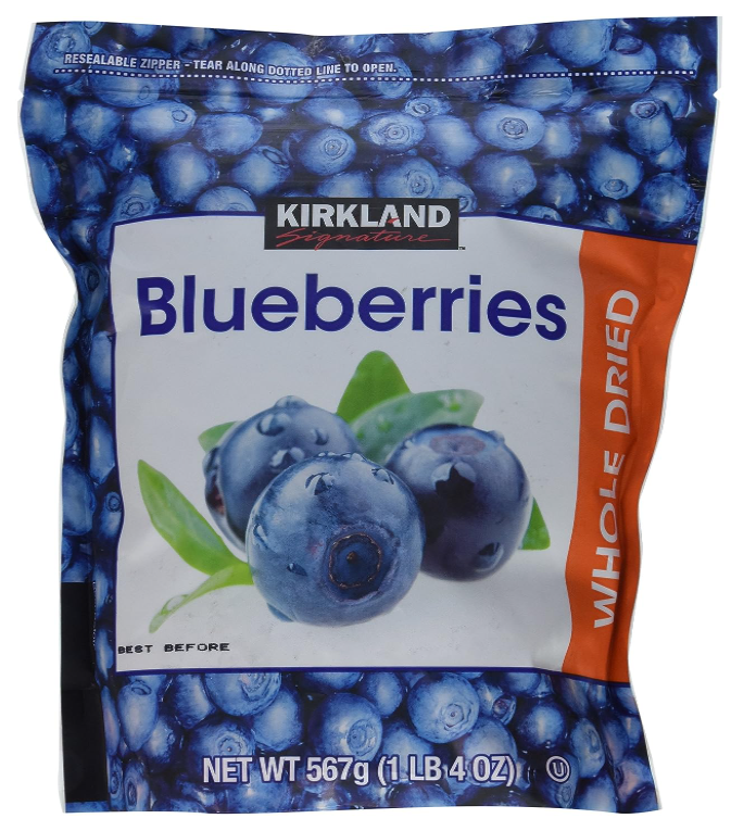 Kirkland Organic Dried Blueberries, 567g