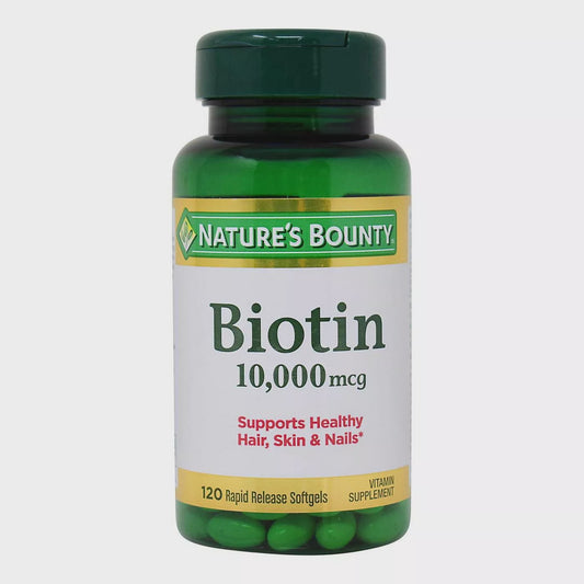 Nature's Bounty Biotin 10,000 mcg, Rapid Release Softgels 120 ea